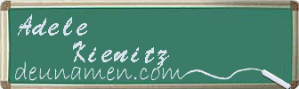 Adele Kienitz Visitenkarte